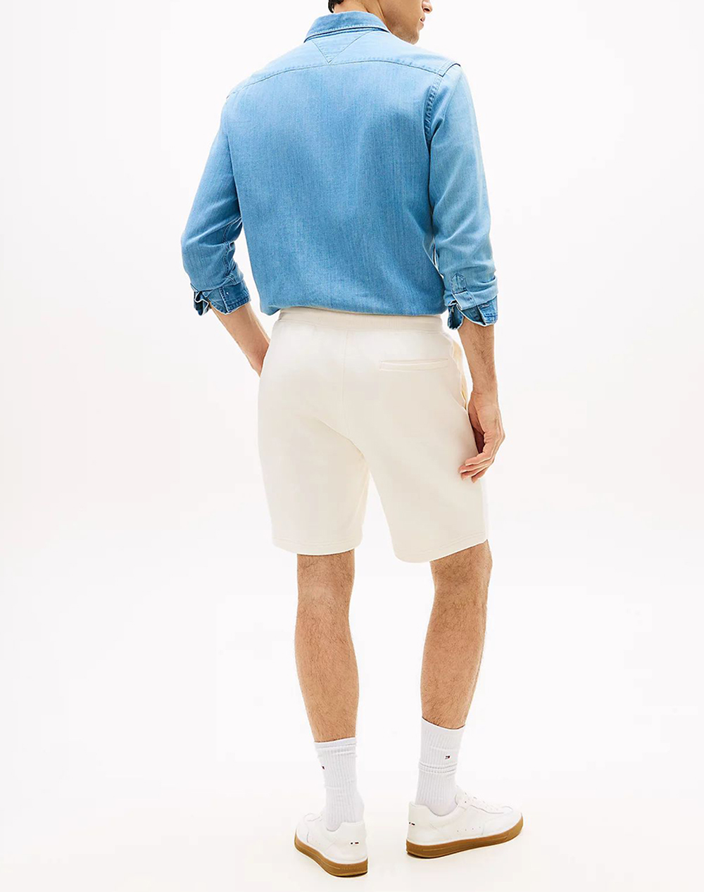 TOMMY HILFIGER ESSENTIAL TERRY SWEATSHORT MW0MW37240-Z00 Ivory φωτογραφία