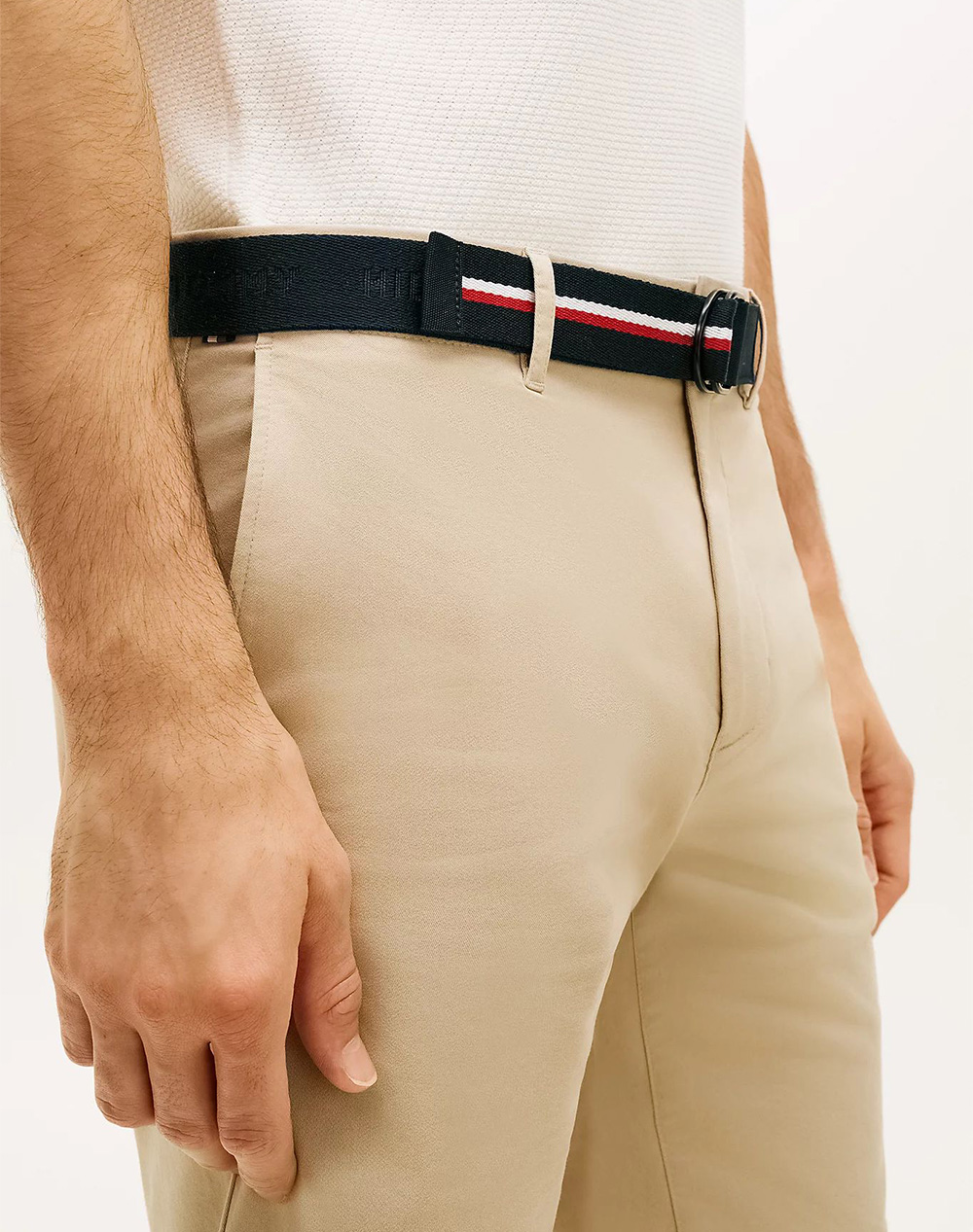 Tommy Hilfiger Denton 9 5 Ess Twill W Belt Mw0Mw42349-Rbtni Biege ανδρικά ρούχα Σορτς Βερμουδες Chinos Politikos Shop Πολιτικός