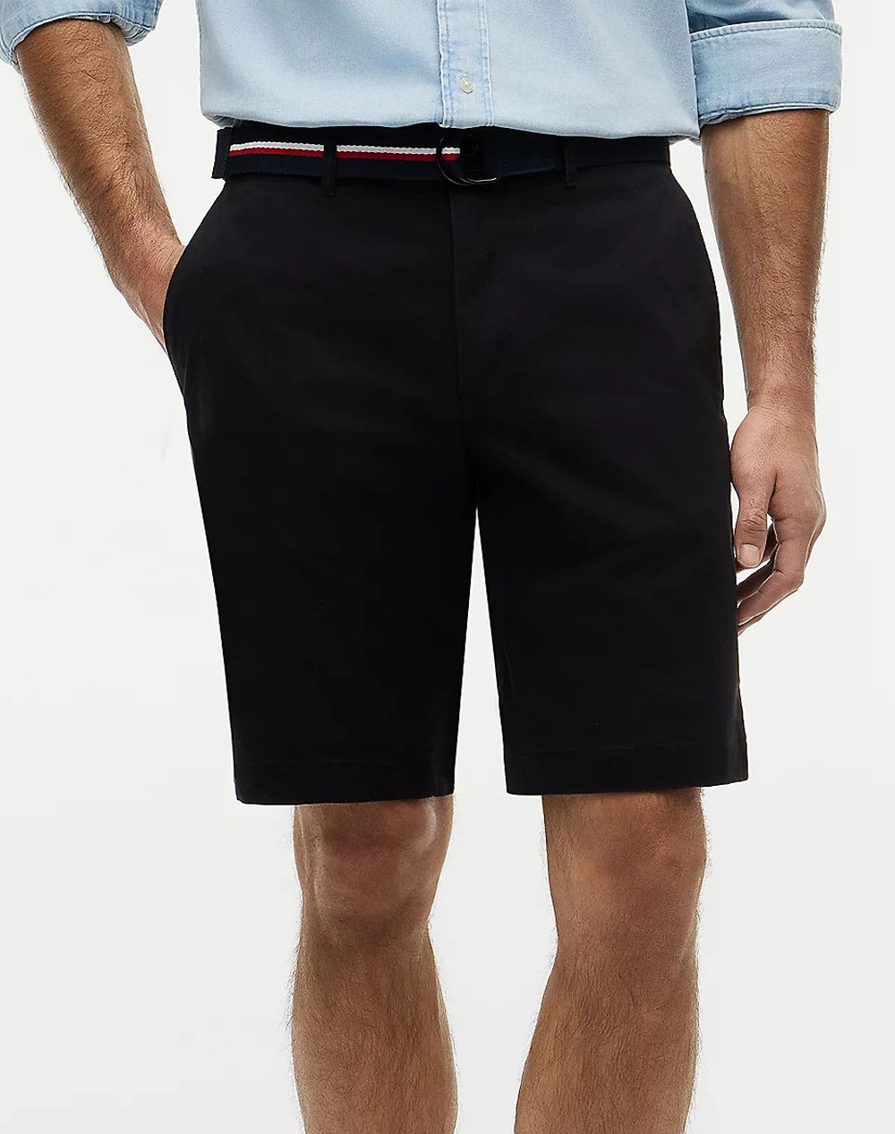 TOMMY HILFIGER DENTON 9.5" ESS TWILL W/ BELT MW0MW42349-BDSNI Black