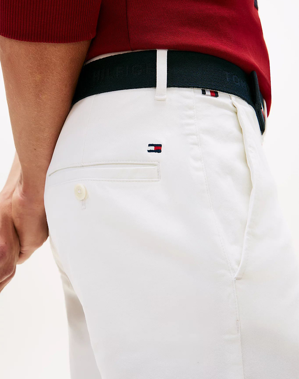 TOMMY HILFIGER DENTON 9.5" ESS TWILL W/ BELT MW0MW42349-YCFNI White φωτογραφία