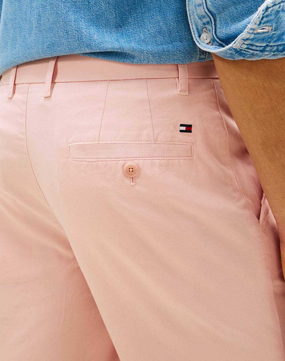 Tommy Hilfiger Denton 9 5 Ess Twill Mw0Mw42351-Tjwni Lightpink ανδρικά ρούχα Σορτς Βερμουδες Chinos Politikos Shop Πολιτικός