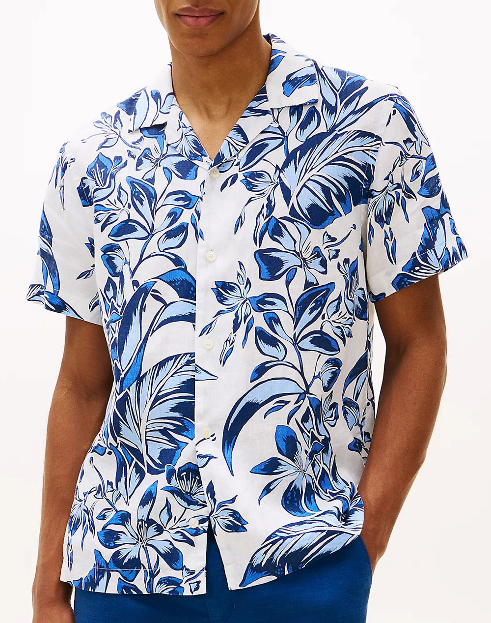 TOMMY HILFIGER LINEN FLORAL AOP SS RF 1/2 MW0MW42403-YBR Mixed