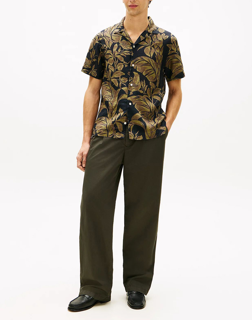 Tommy Hilfiger Linen Floral Aop Ss Rf 1 2 Mw0Mw42403-C1G Multi ανδρικά ρούχα πουκάμισα Politikos Shop Πολιτικός