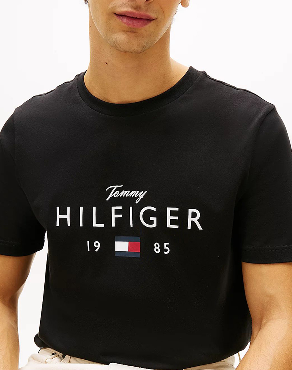 TOMMY HILFIGER BRAND LOVE BIG HILFIGER TEE MW0MW41455-BDS Black φωτογραφία
