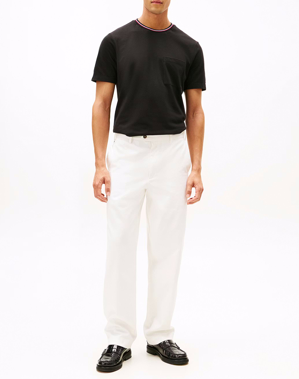 Tommy Hilfiger Rwb Pocket Pique Tee Mw0Mw41472-Bds Black ανδρικά ρούχα μπλούζες T-Shirt Politikos Shop Πολιτικός