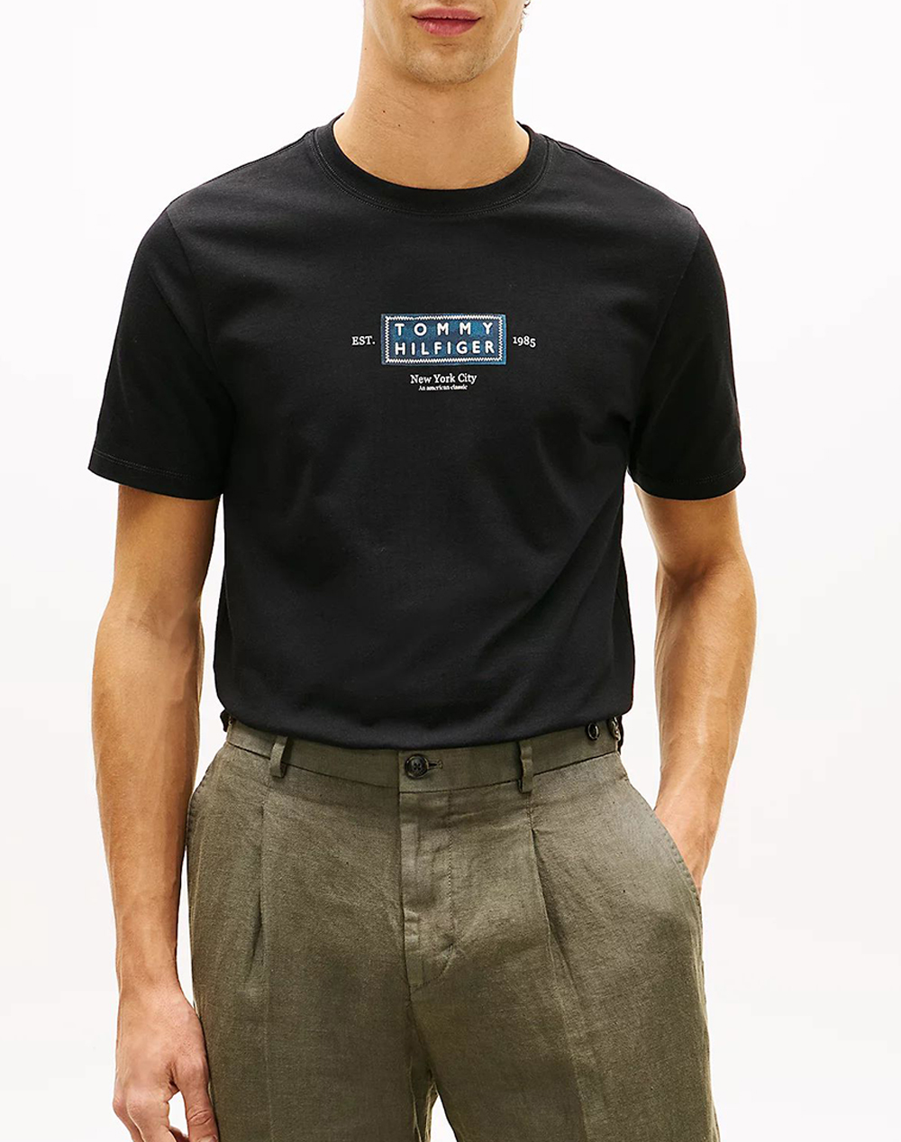 TOMMY HILFIGER HERITAGE LABEL TEE MW0MW42392-BDS Black