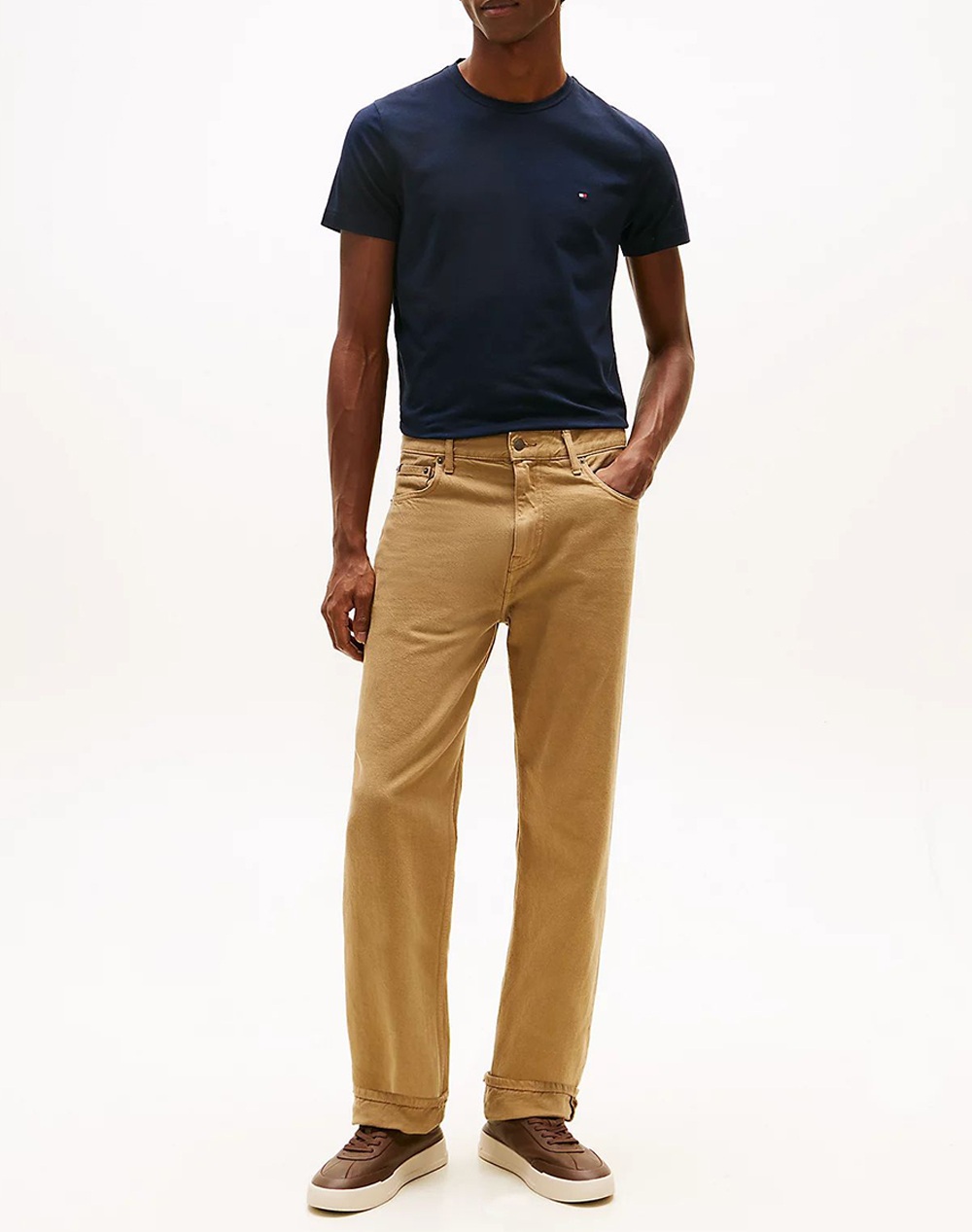 Tommy Hilfiger Core Stretch Slim C-Neck Tee Mw0Mw27539-Dw5 Navyblue ανδρικά ρούχα μπλούζες T-Shirt Politikos Shop Πολιτικός