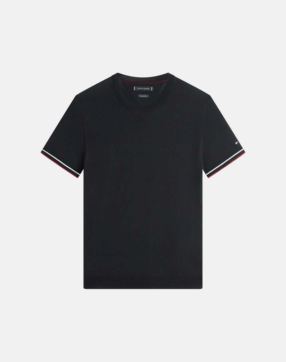 Tommy Hilfiger Dc Tech Cotton Tee Mw0Mw42676-Bds Black ανδρικά ρούχα μπλούζες T-Shirt Politikos Shop Πολιτικός