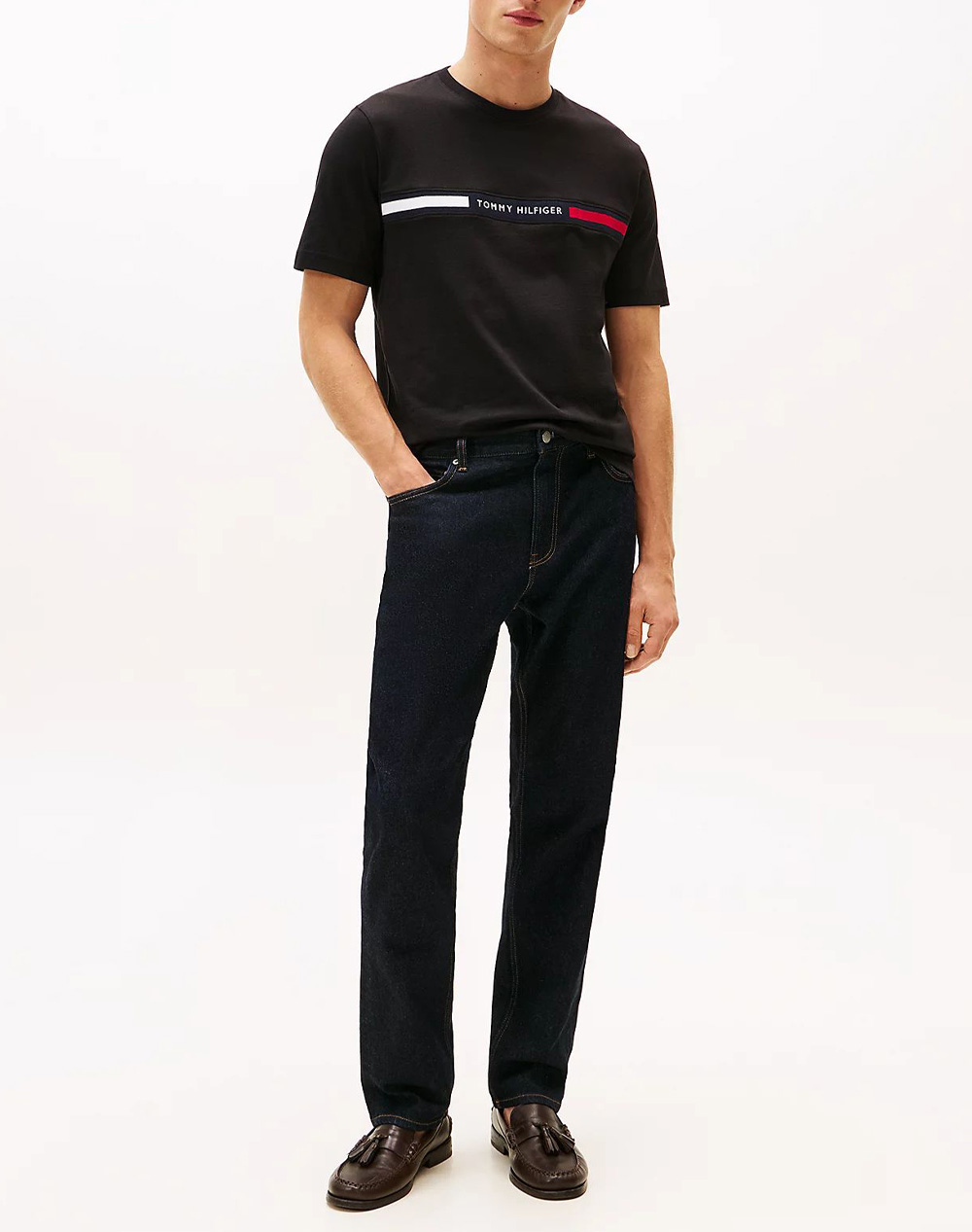 Tommy Hilfiger Chest Insert Tee Mw0Mw36498-Bds Black ανδρικά ρούχα μπλούζες T-Shirt Politikos Shop Πολιτικός
