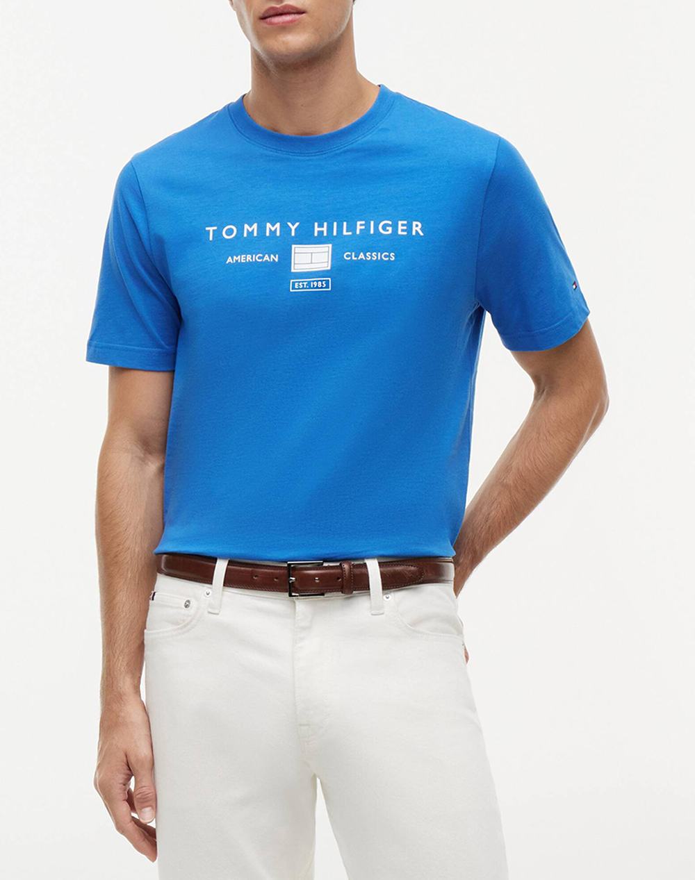 TOMMY HILFIGER BRAND LOVE MONO STACK TEE MW0MW42365-C4U Blue