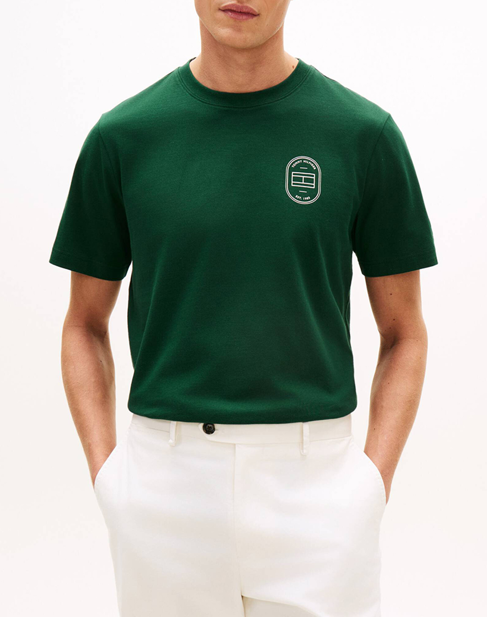 TOMMY HILFIGER BRAND LOVE ROUNDEL TEE MW0MW42364-MBN Green