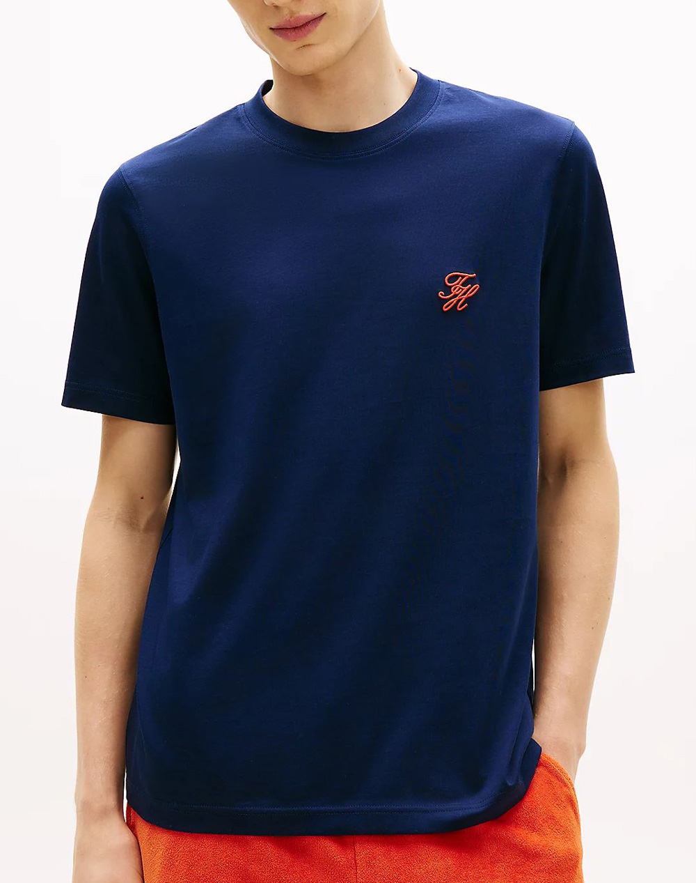 TOMMY HILFIGER SCRIPT MONOGRAM SWIMSHOP TEE MW0MW43066-DCC NavyBlue