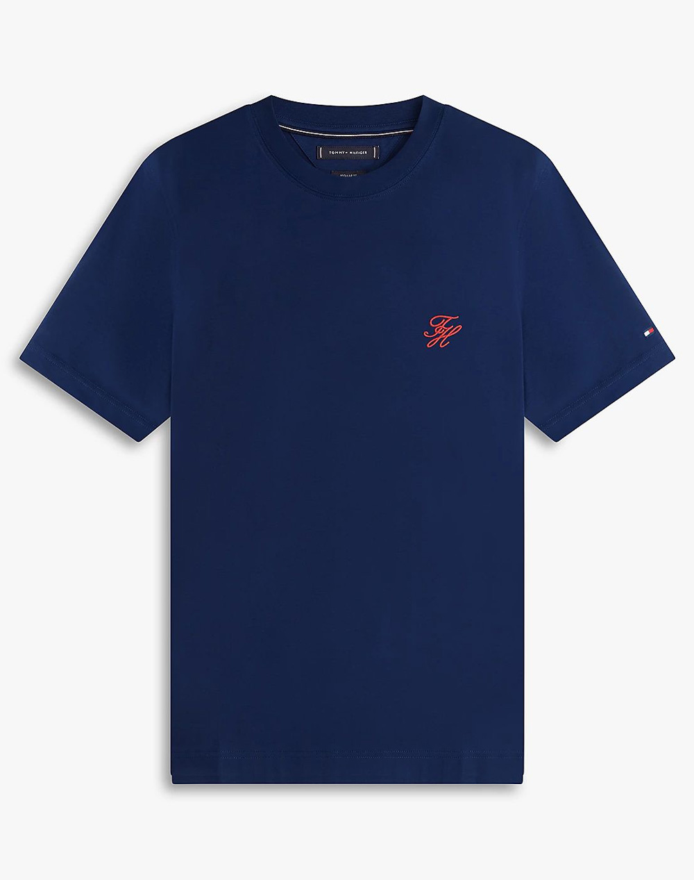 Tommy Hilfiger Script Monogram Swimshop Tee Mw0Mw43066-Dcc Navyblue ανδρικά ρούχα μπλούζες T-Shirt Politikos Shop Πολιτικός