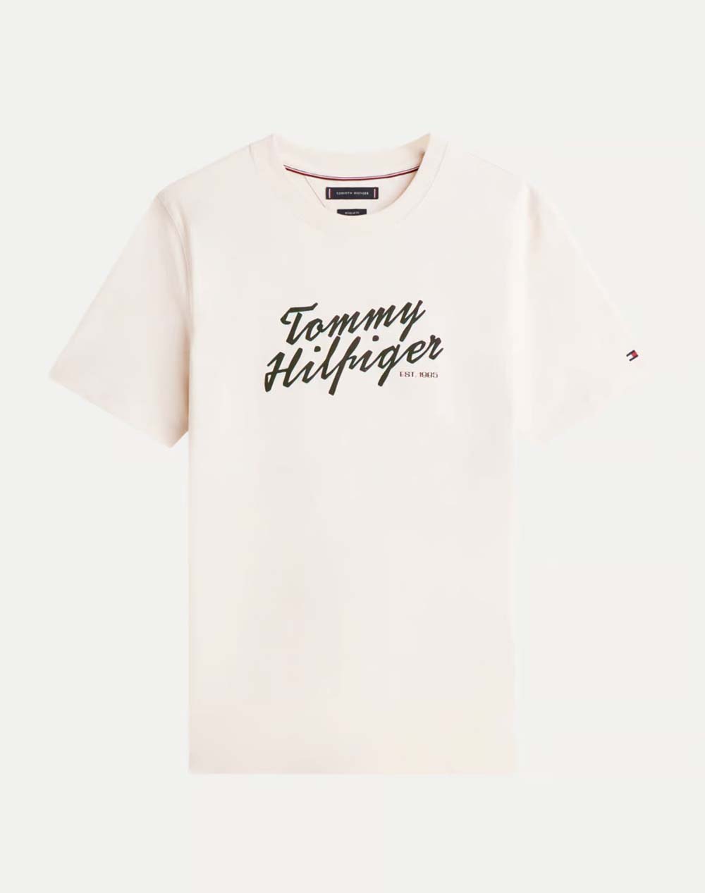 TOMMY HILFIGER SUMMER TEXT GRAPHIC TEE MW0MW42385-ACJ OffWhite