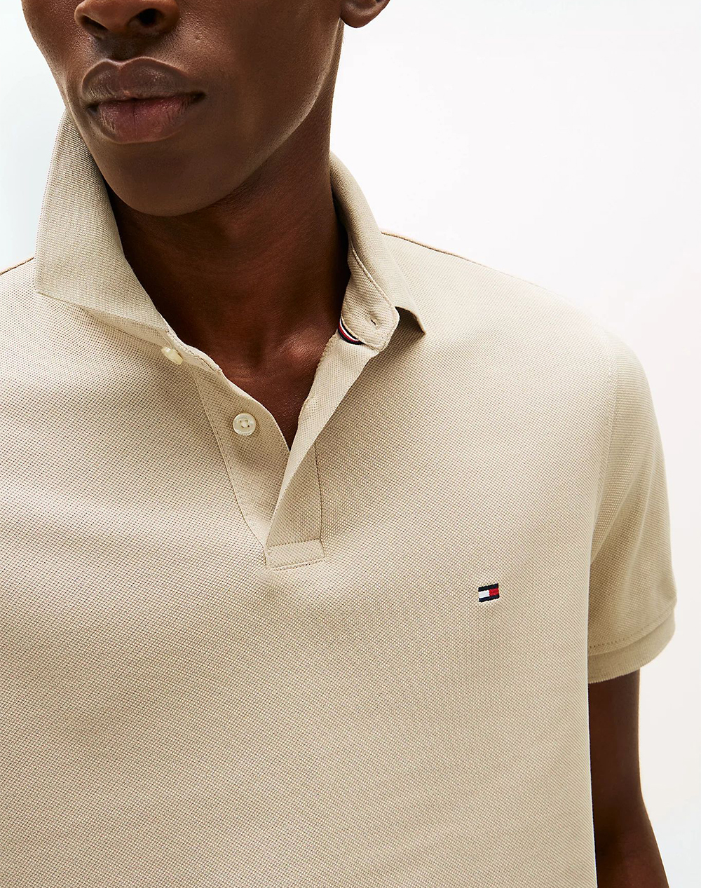 Tommy Hilfiger 1985 Regular Polo Mw0Mw17770-Rbt Biege ανδρικά ρούχα μπλούζες Politikos Shop Πολιτικός