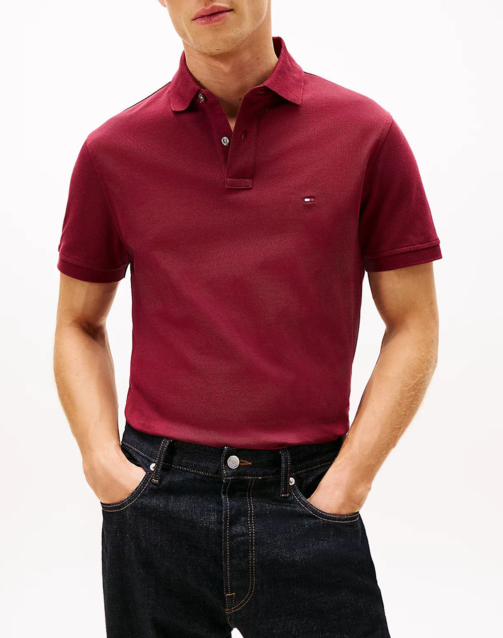 TOMMY HILFIGER 1985 REGULAR POLO MW0MW17770-VLP Bordeux