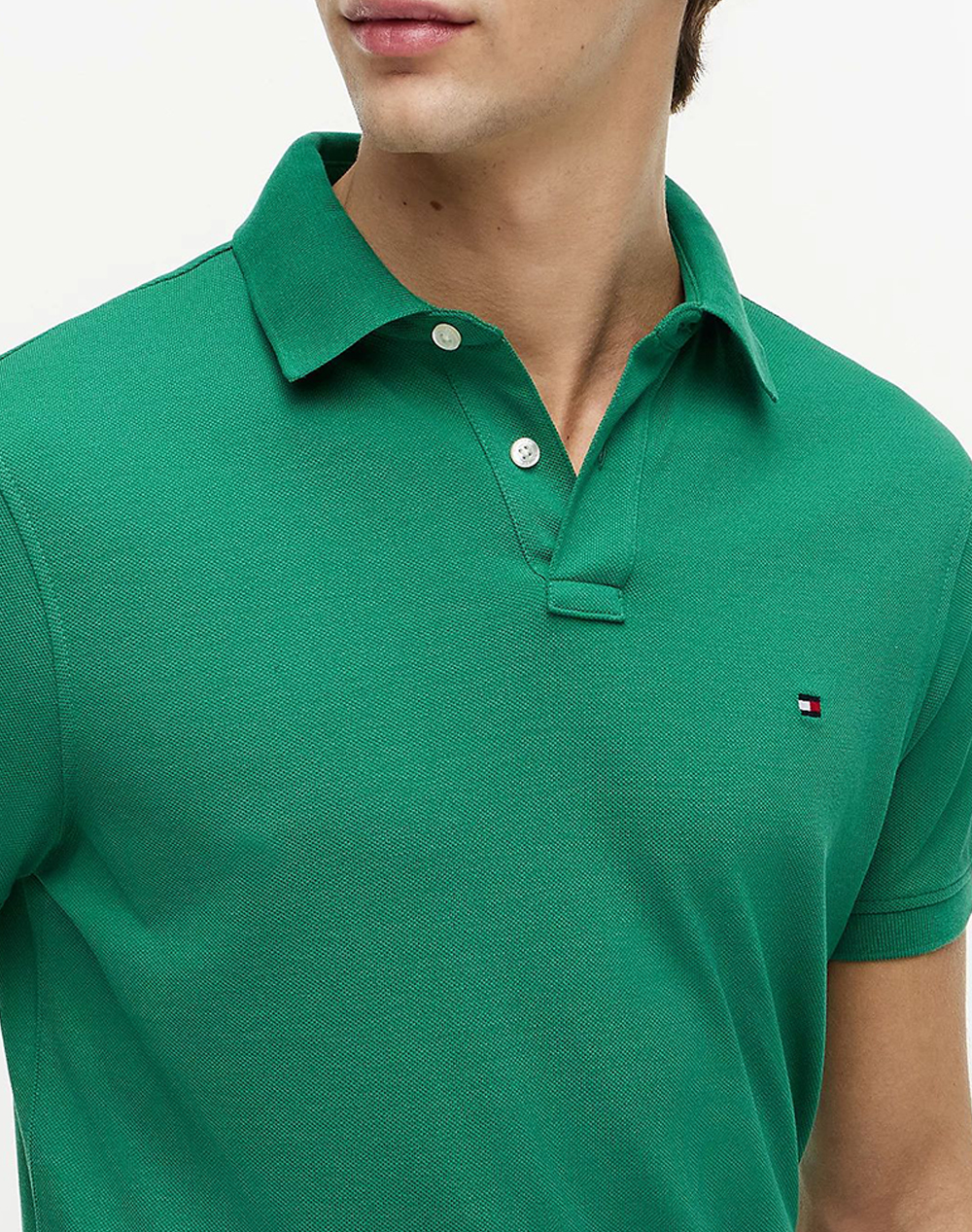 Tommy Hilfiger 1985 Regular Polo Mw0Mw17770-L4F Mediumforestgreen ανδρικά ρούχα μπλούζες Politikos Shop Πολιτικός