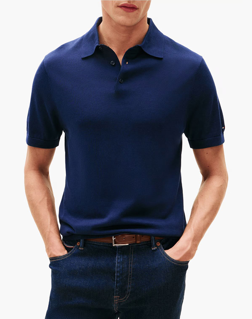 TOMMY HILFIGER DC COTTON LYOCELL POLO MW0MW38747-DCA NavyBlue