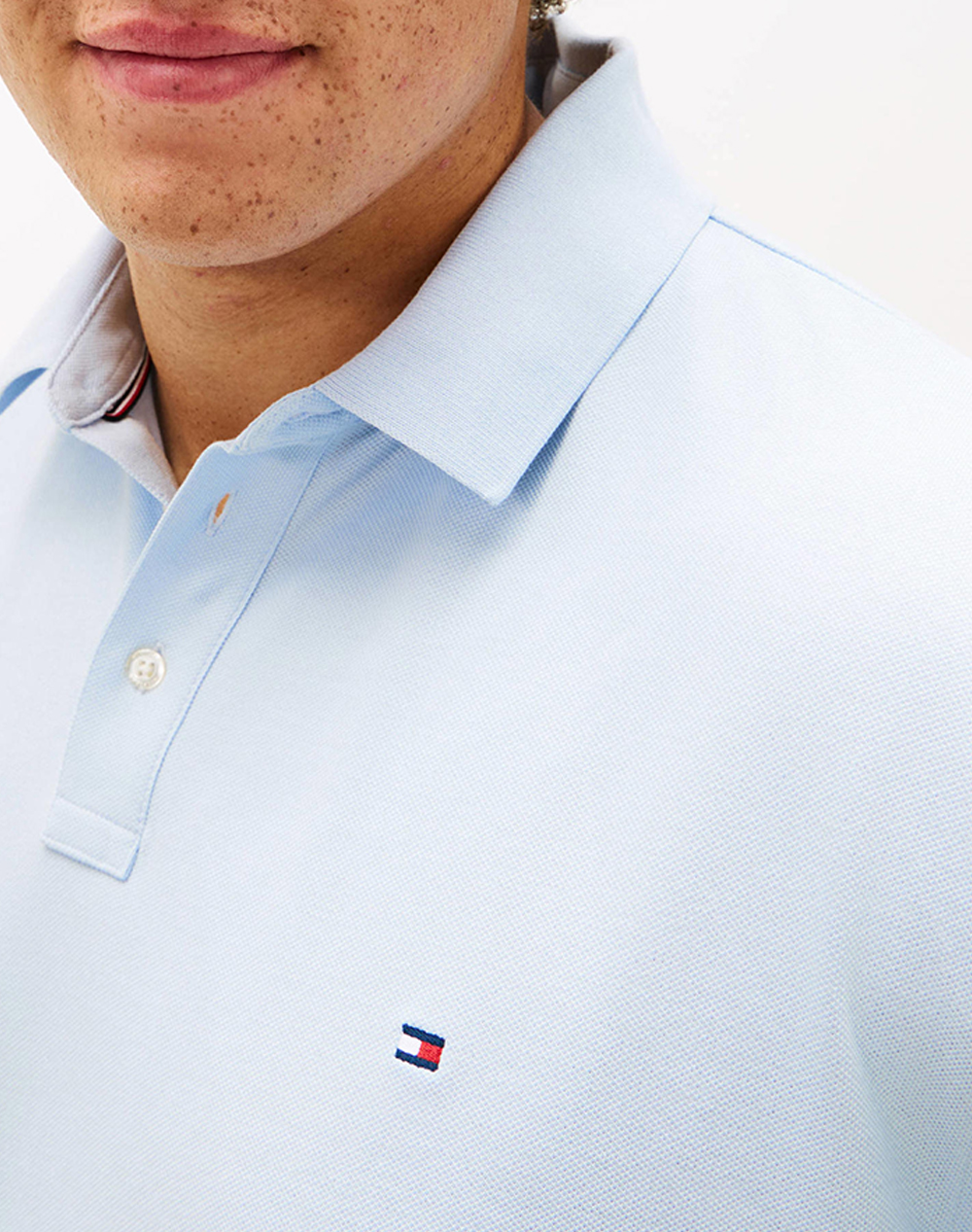 Tommy Hilfiger Bt -1985 Regular Polo -B Mw0Mw44073-C1O Lightblue ανδρικά ρούχα μπλούζες Politikos Shop Πολιτικός
