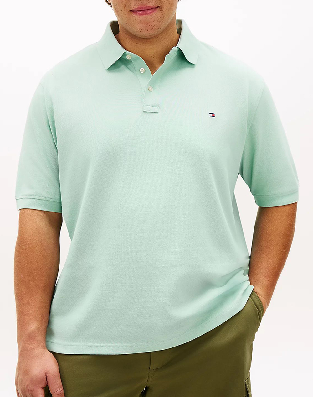 TOMMY HILFIGER BT -1985 REGULAR POLO -B MW0MW44073-MAI MintGreen