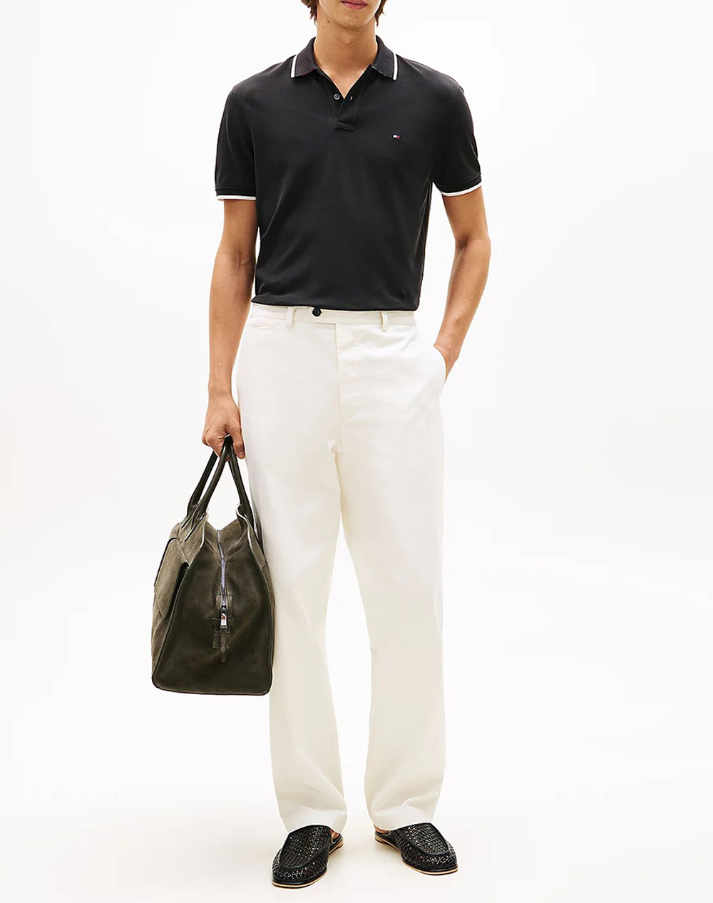 Tommy Hilfiger Pique Undercollar Reg Polo Mw0Mw42748-Bds Black ανδρικά ρούχα μπλούζες Politikos Shop Πολιτικός