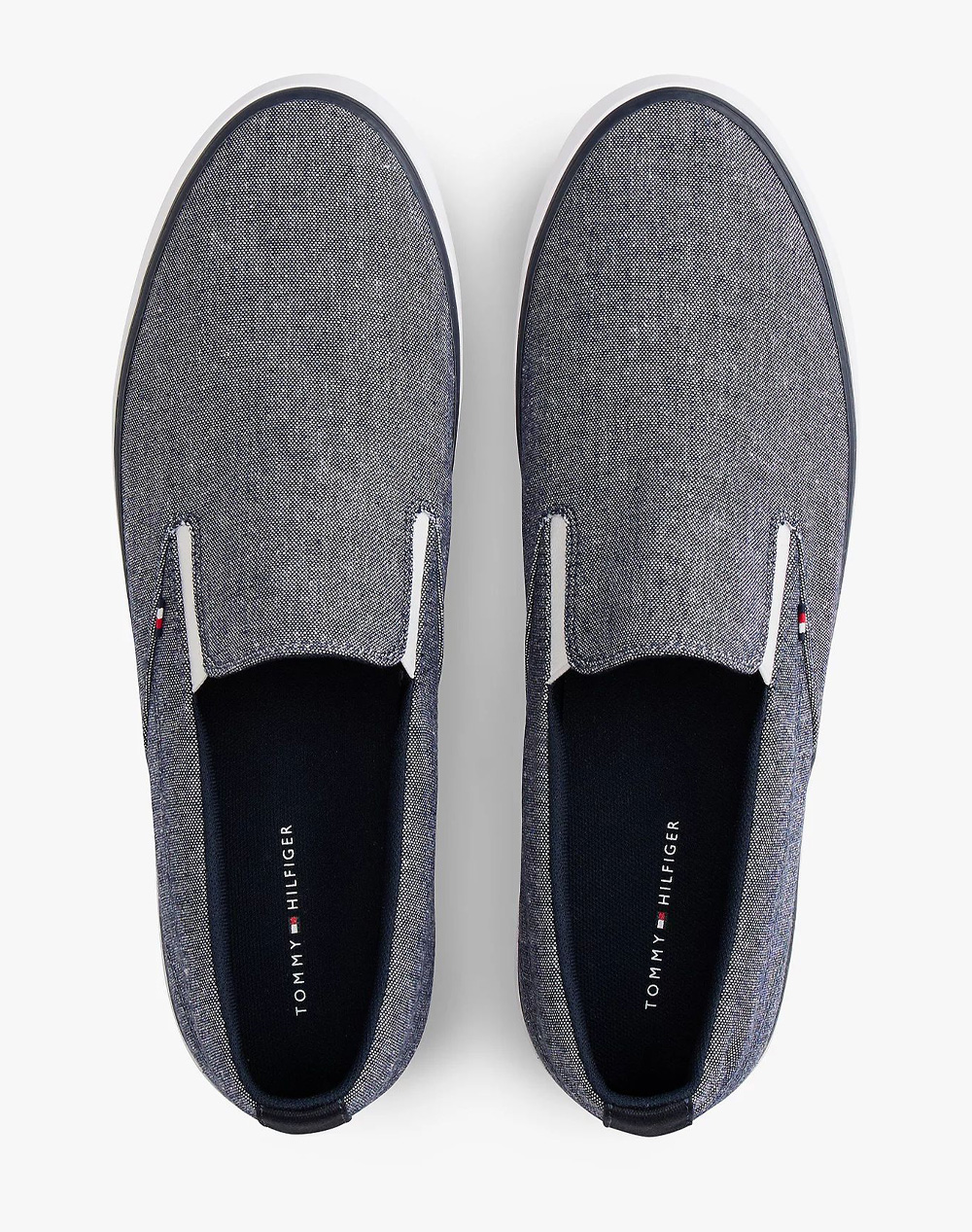 Tommy Hilfiger Harlem Core Ii Slip On Chambray Fm0Fm05819-Dw5 Navyblue ανδρικά παπούτσια Sneakers Politikos Shop Πολιτικός