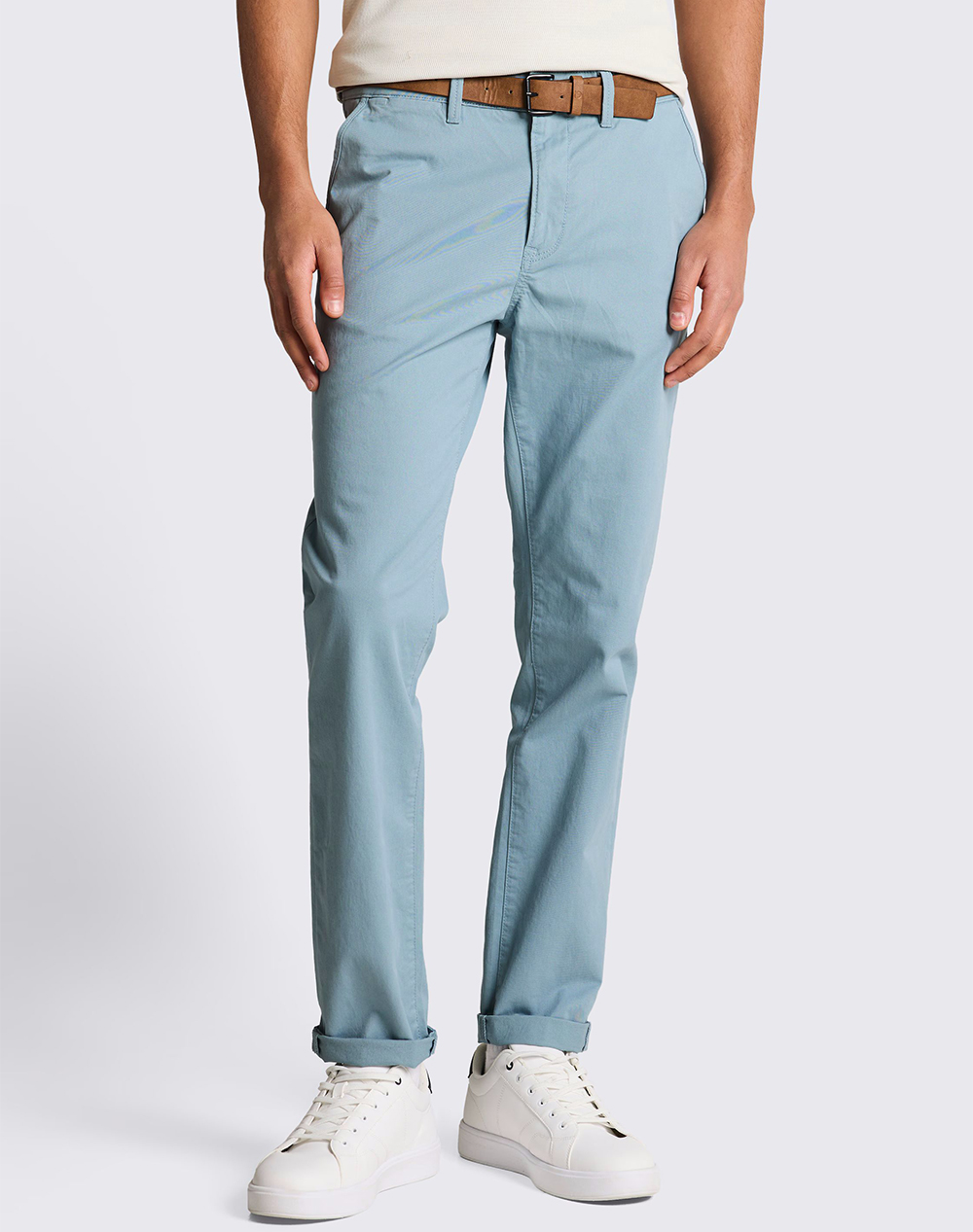 TOM TAILOR SLIM CHINO WITH BELT ΠΑΝΤΕΛΟΝΙ ΑΝΔΡΙΚΟ 1027694-30118 LightBlue
