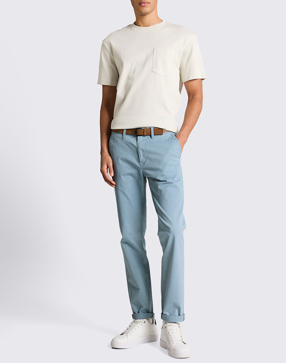 TOM TAILOR SLIM CHINO WITH BELT ΠΑΝΤΕΛΟΝΙ ΑΝΔΡΙΚΟ 1027694-30118 LightBlue φωτογραφία