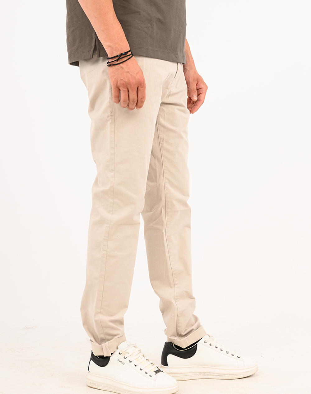 Tom Tailor Slim Chino With Belt Παντελόνι Ανδρικό 1027694-30026 Lightgray ανδρικά ρούχα παντελόνια Chinos Politikos Shop Πολιτικός