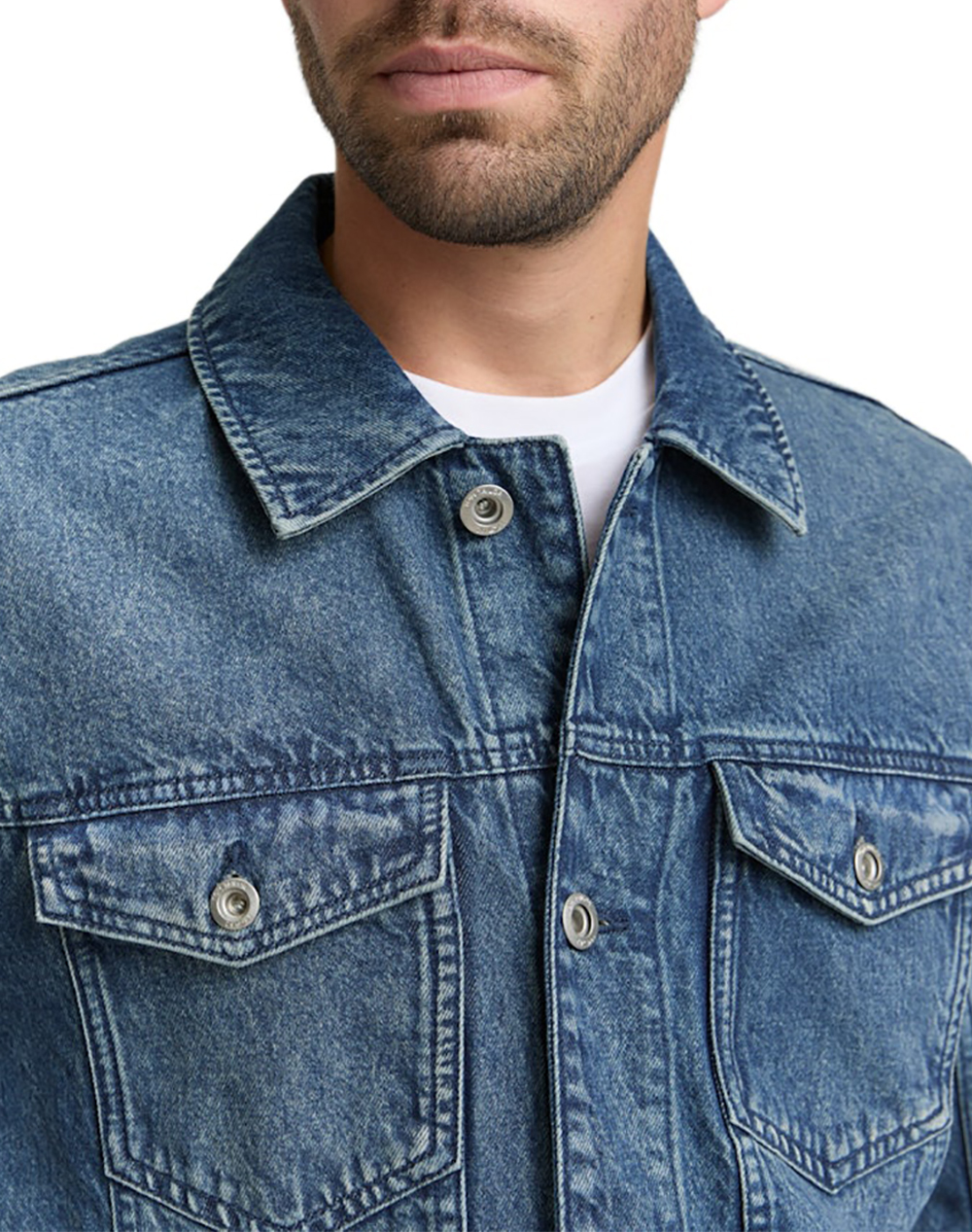 Tom Tailor Basic Den Μπουφάν Ανδρικό 1049265-10119 Denimblue ανδρικά ρούχα Πανωφορια μπουφάν Politikos Shop Πολιτικός