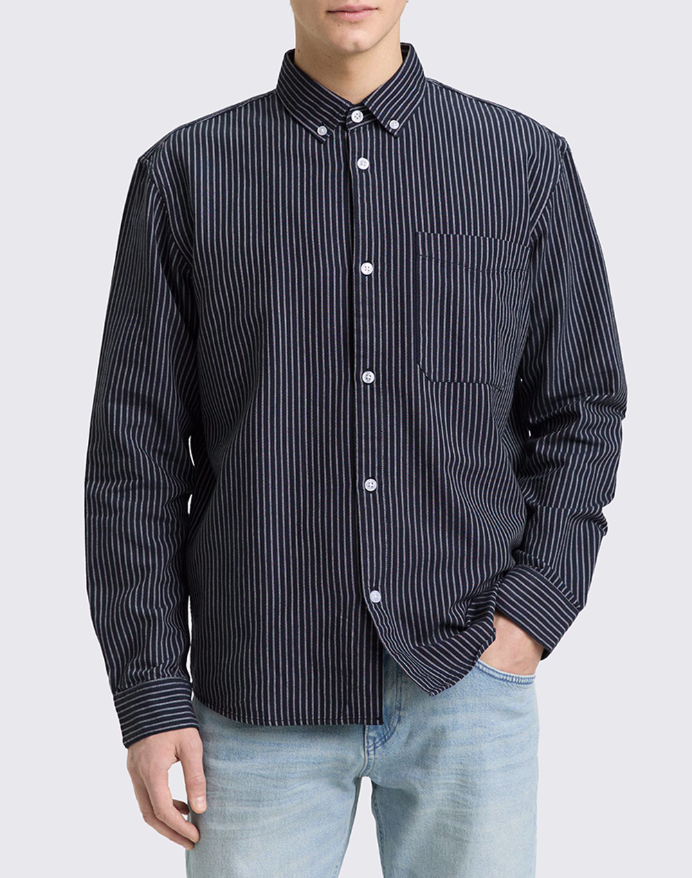 TOM TAILOR RELAXED STRIPED ΠΟΥΚΑΜΙΣΟ ΑΝΔΡΙΚΟ 1049377-39056 NavyBlue