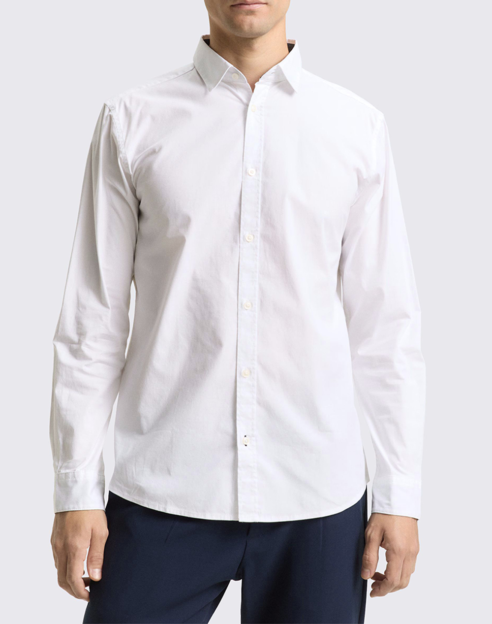TOM TAILOR STRETCH POPLIN SHI ΠΟΥΚΑΜΙΣΟ ΑΝΔΡΙΚΟ 1048449-20000 White