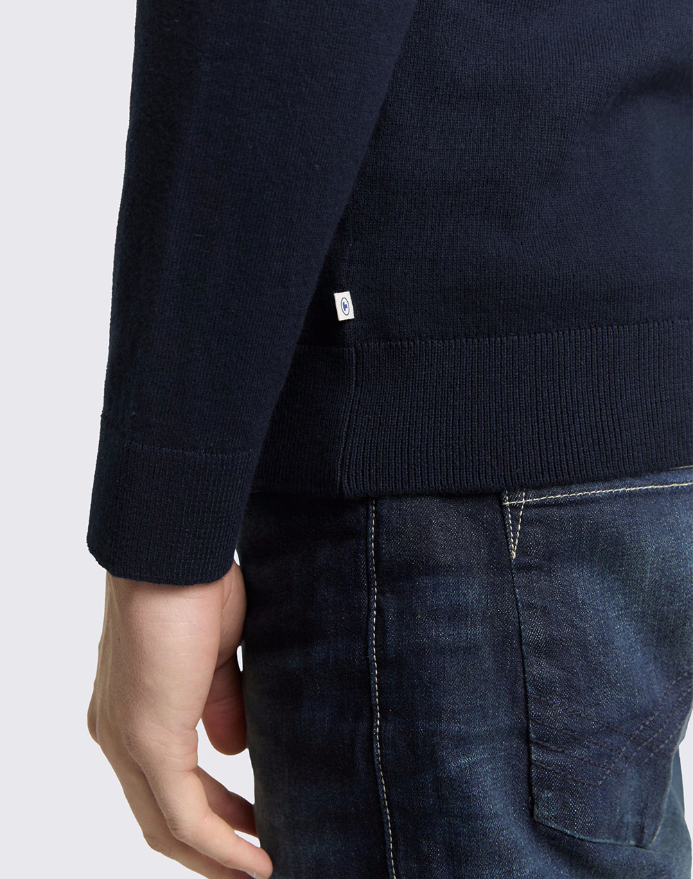TOM TAILOR BASIC CREW NEC ΠΛΕΚΤΟ ΑΝΔΡΙΚΟ 1049500-10668 DarkBlue φωτογραφία