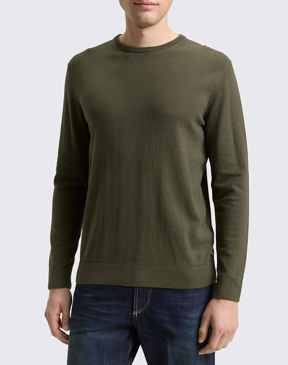 TOM TAILOR BASIC CREW NEC ΠΛΕΚΤΟ ΑΝΔΡΙΚΟ 1049500-10920 Khaki