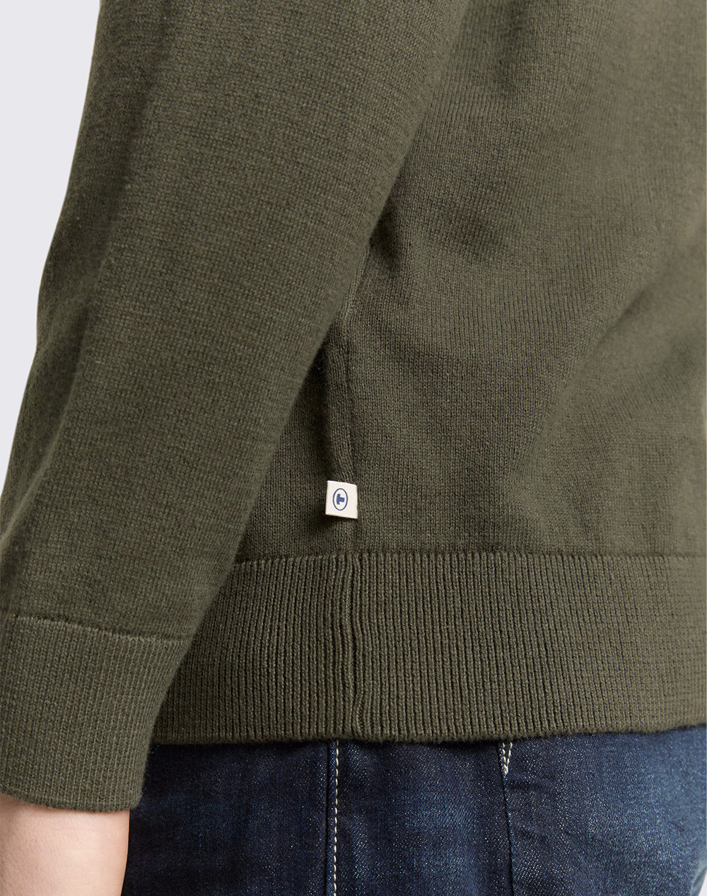 Tom Tailor Basic Crew Nec Πλεκτο Ανδρικό 1049500-10920 Khaki ανδρικά ρούχα μπλούζες Πλεκτά Politikos Shop Πολιτικός