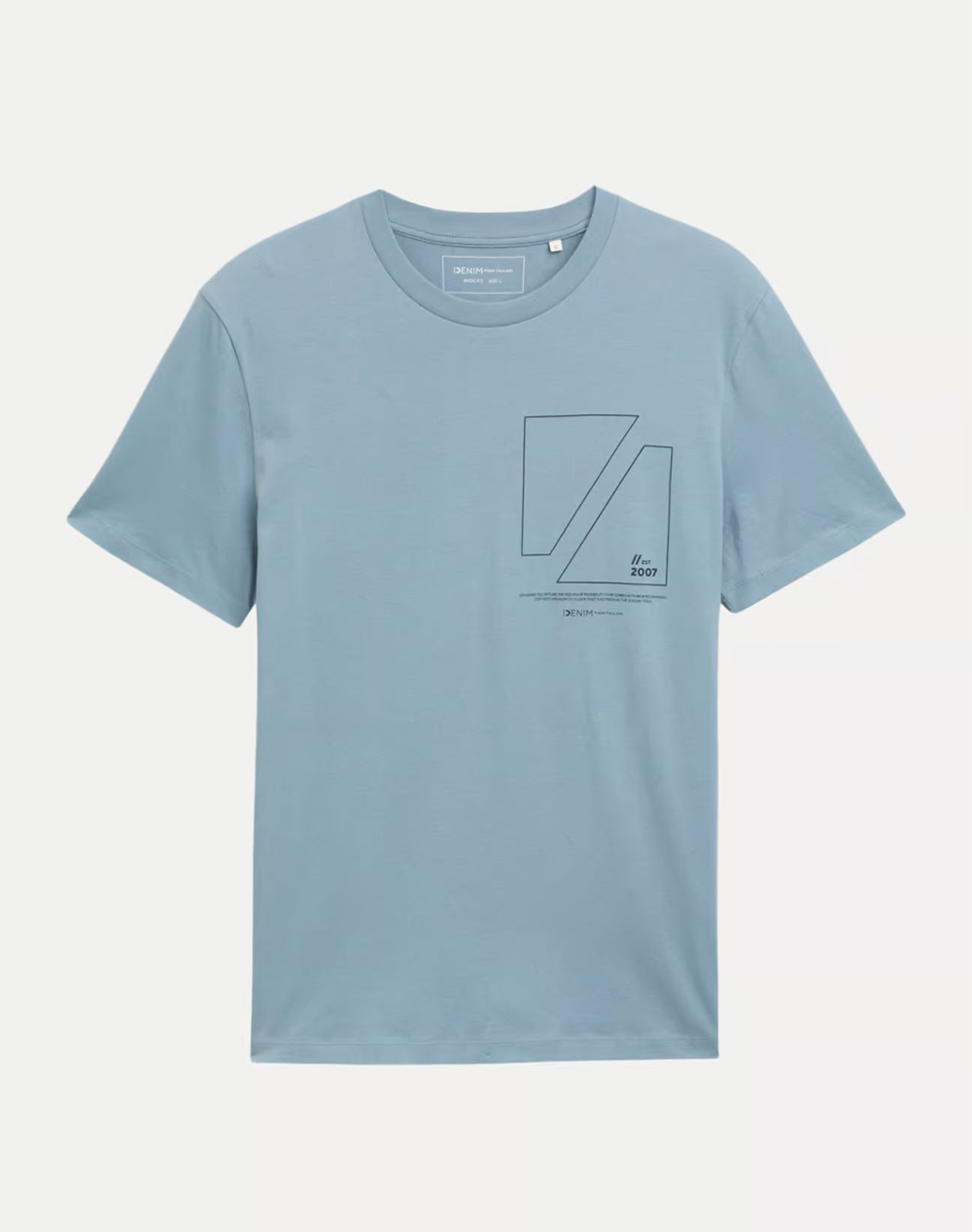 TOM TAILOR PRINTED T-SHIRT ΜΠΛΟΥΖΑ ΑΝΔΡΙΚΟ 1043491-30118 Ciel