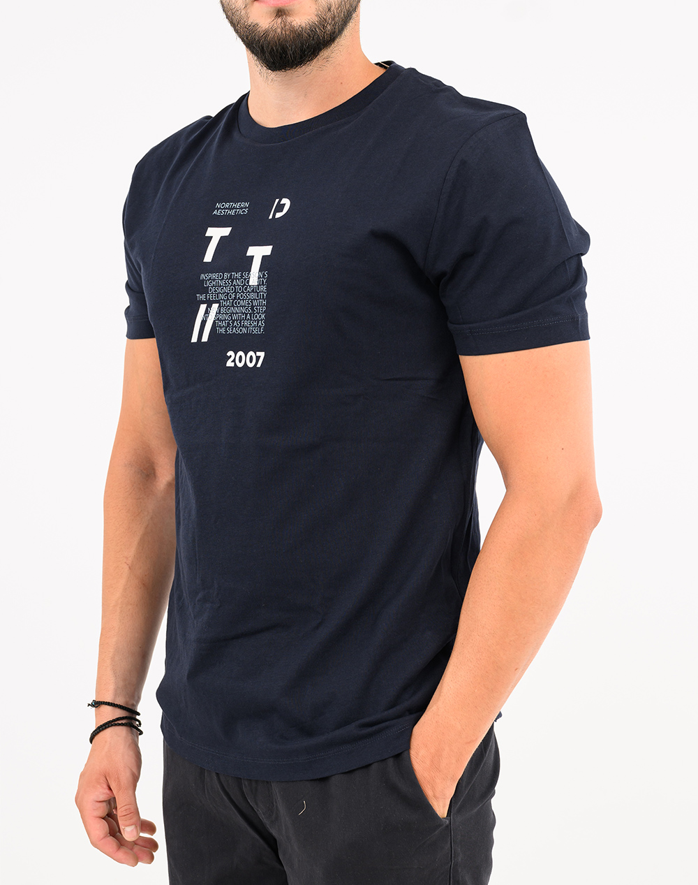 TOM TAILOR PRINTED T-SHIRT ΜΠΛΟΥΖΑ ΑΝΔΡΙΚΟ 1043491-29380 DarkBlue