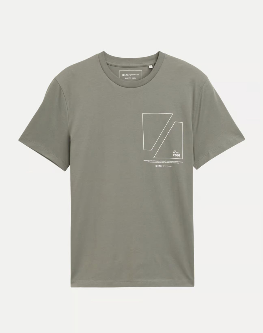 TOM TAILOR PRINTED T-SHIRT ΜΠΛΟΥΖΑ ΑΝΔΡΙΚΟ 1043491-15594 Olive