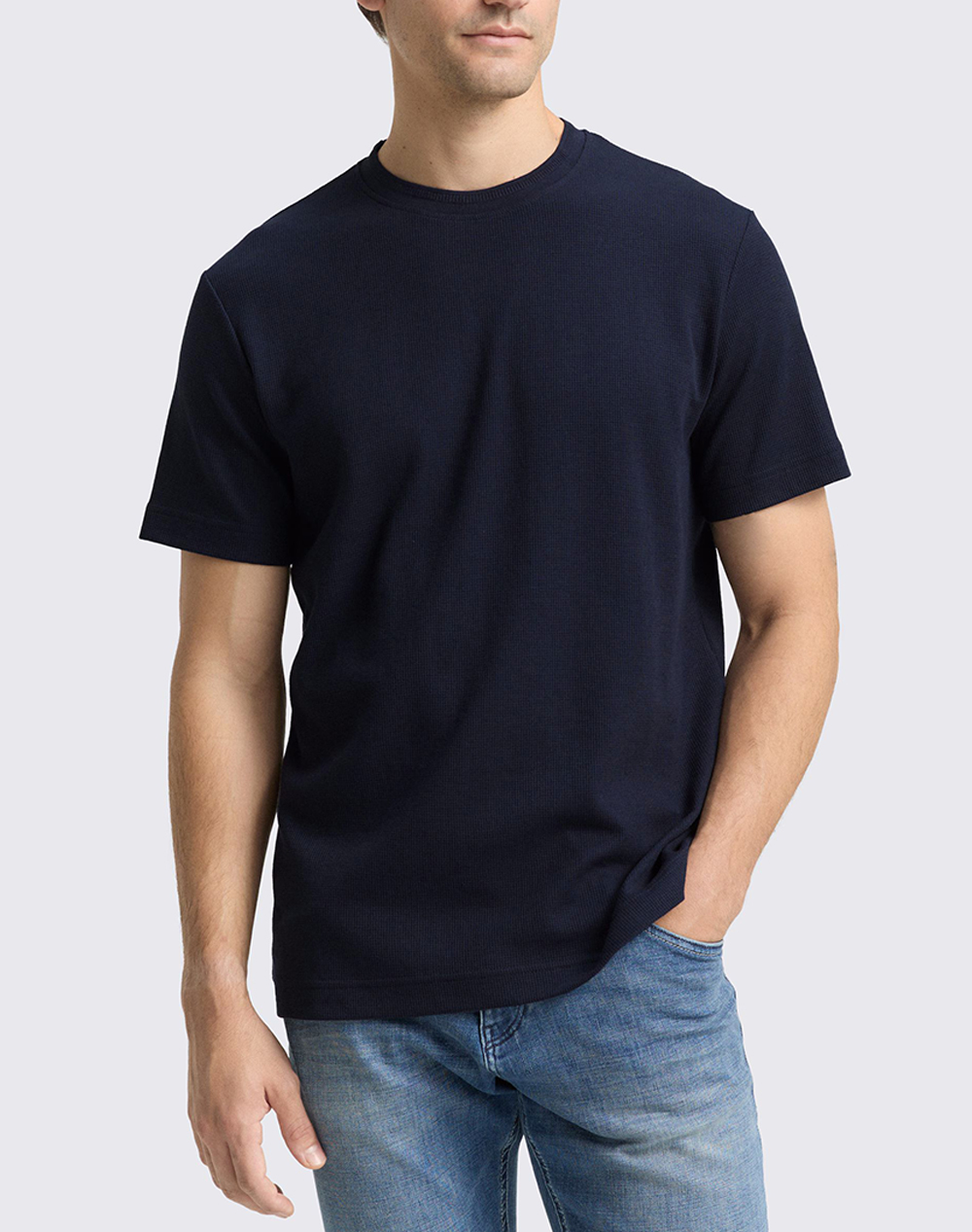 TOM TAILOR STRUCTURED T-SHIR ΜΠΛΟΥΖΑ ΑΝΔΡΙΚΟ 1048599-10668 DarkBlue