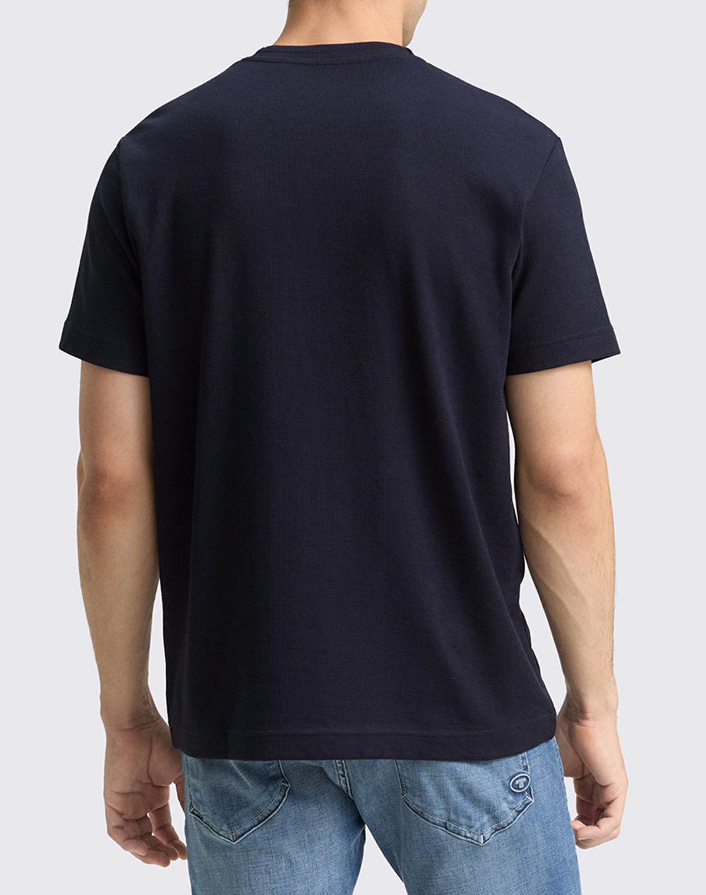 TOM TAILOR STRUCTURED T-SHIR ΜΠΛΟΥΖΑ ΑΝΔΡΙΚΟ 1048599-10668 DarkBlue φωτογραφία