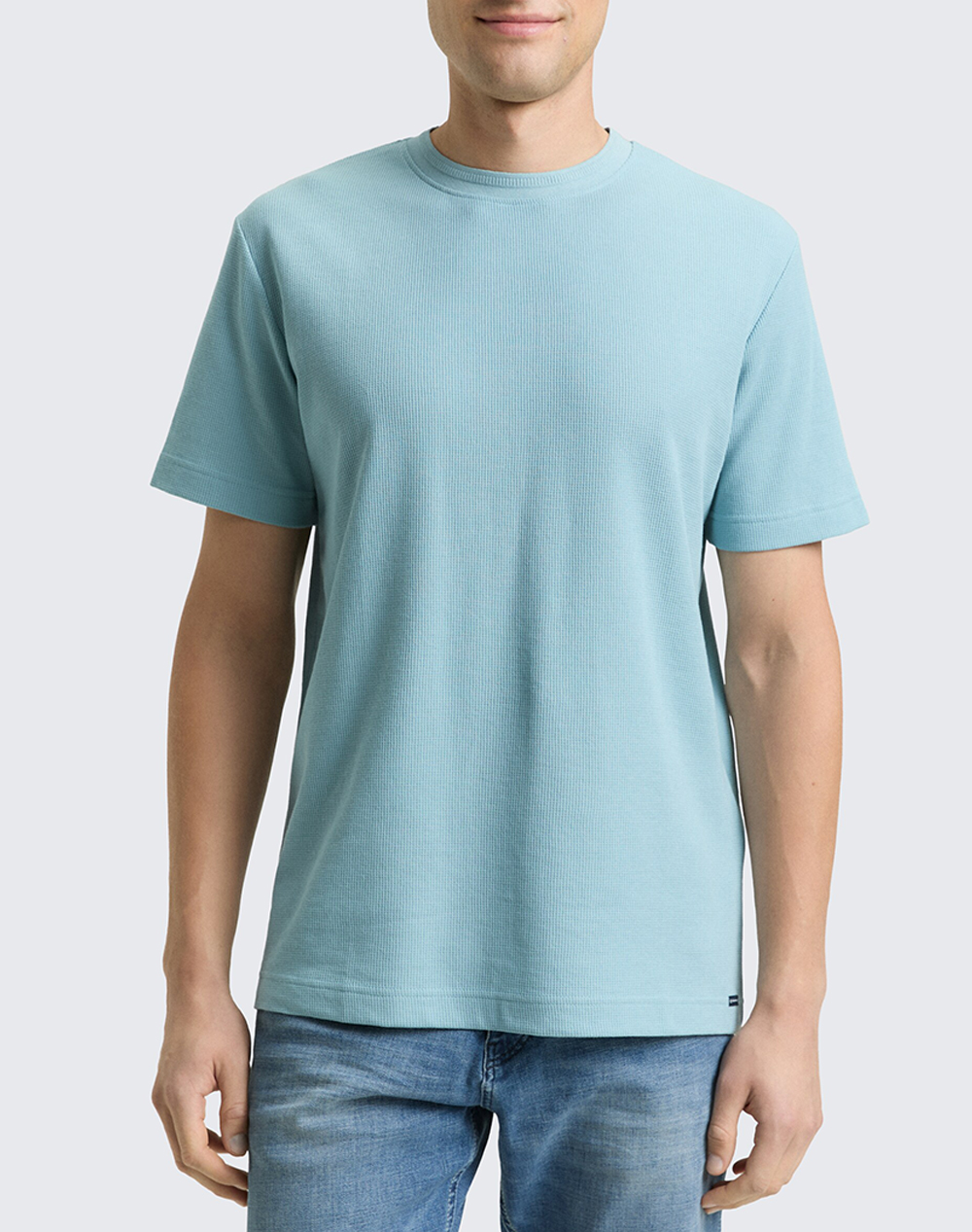 TOM TAILOR STRUCTURED T-SHIR ΜΠΛΟΥΖΑ ΑΝΔΡΙΚΟ 1048599-30838 LightBlue
