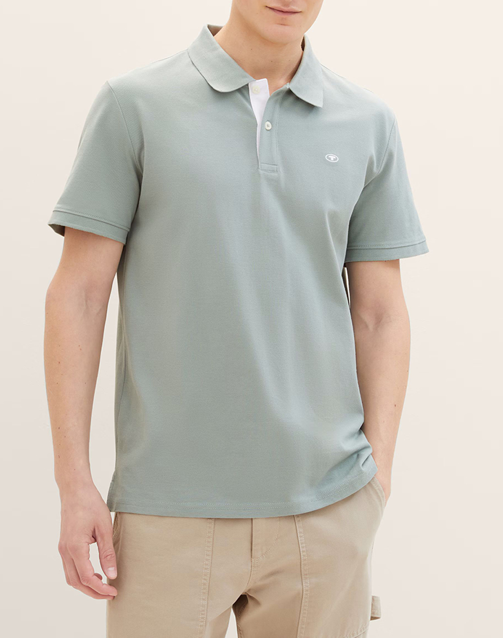 TOM TAILOR BASIC POLO WITH CONTRA ΜΠΛΟΥΖΑ ΑΝΔΡΙΚΟ 1031006-27842 Mixed