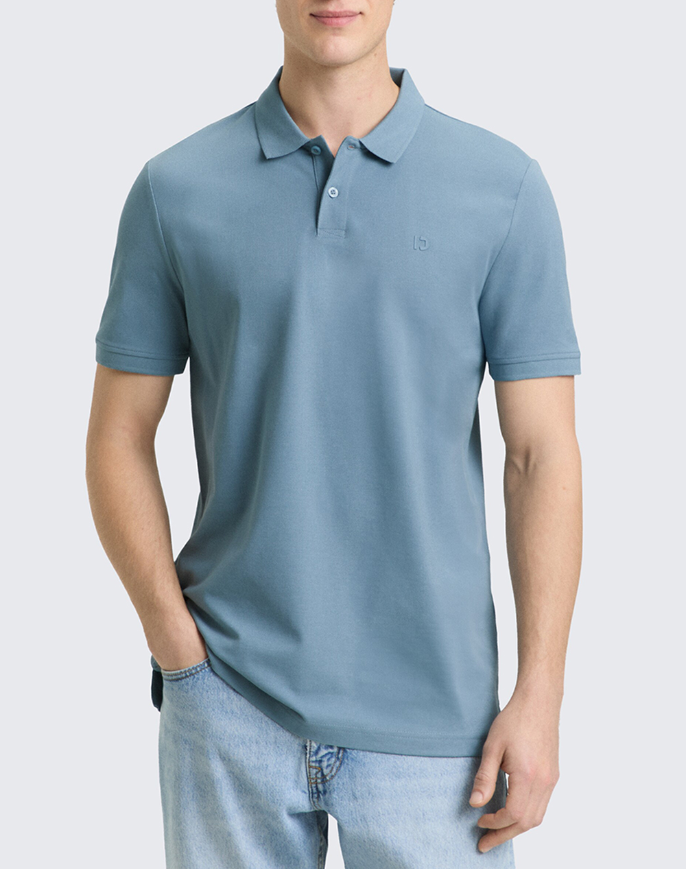 TOM TAILOR BASIC POLO ΜΠΛΟΥΖΑ ΑΝΔΡΙΚΟ 1045587-30118 SteelBlue