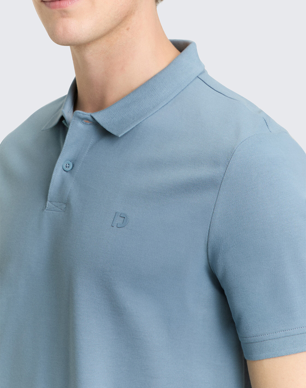 Tom Tailor Basic Polo Μπλούζα Ανδρικό 1045587-30118 Steelblue ανδρικά ρούχα μπλούζες Politikos Shop Πολιτικός