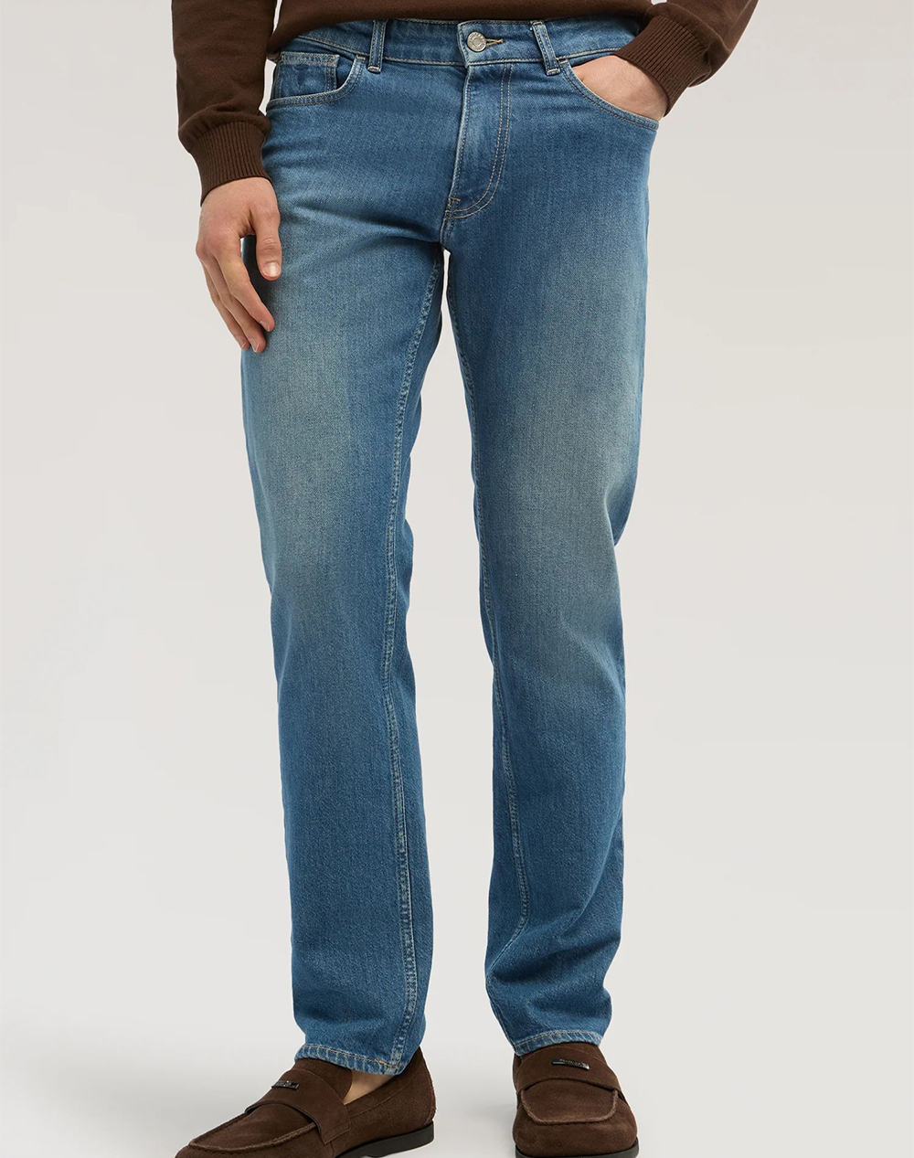 TRUSSARDI 5 POCKET 370 CLOSE - SUPER STONE WASH W CHEMICAL MJ370D74-0DI DenimLightBlue