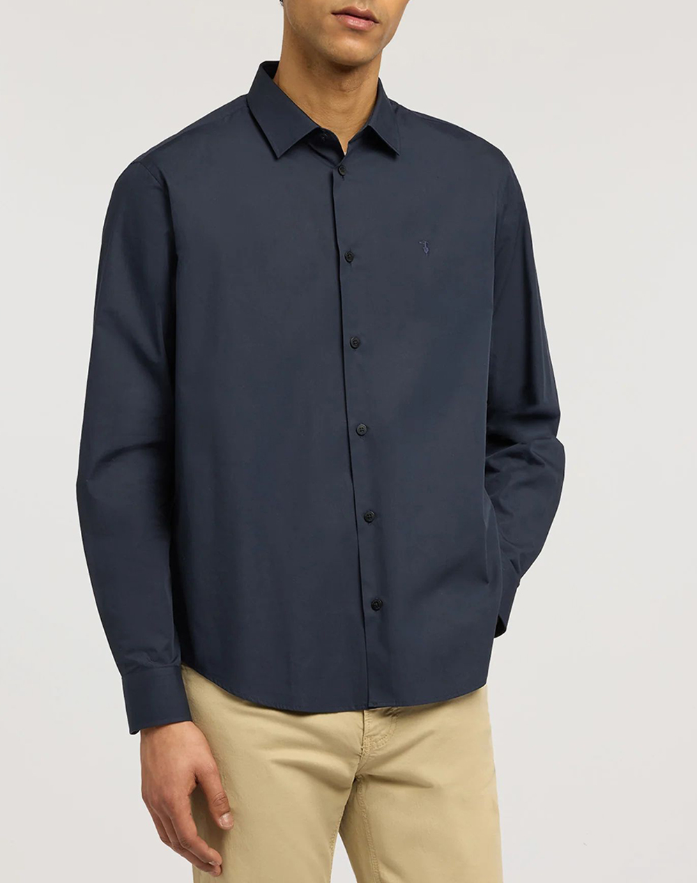 TRUSSARDI REGULAR FIT - POPELINE SHIRT MS100T10-034 NavyBlue