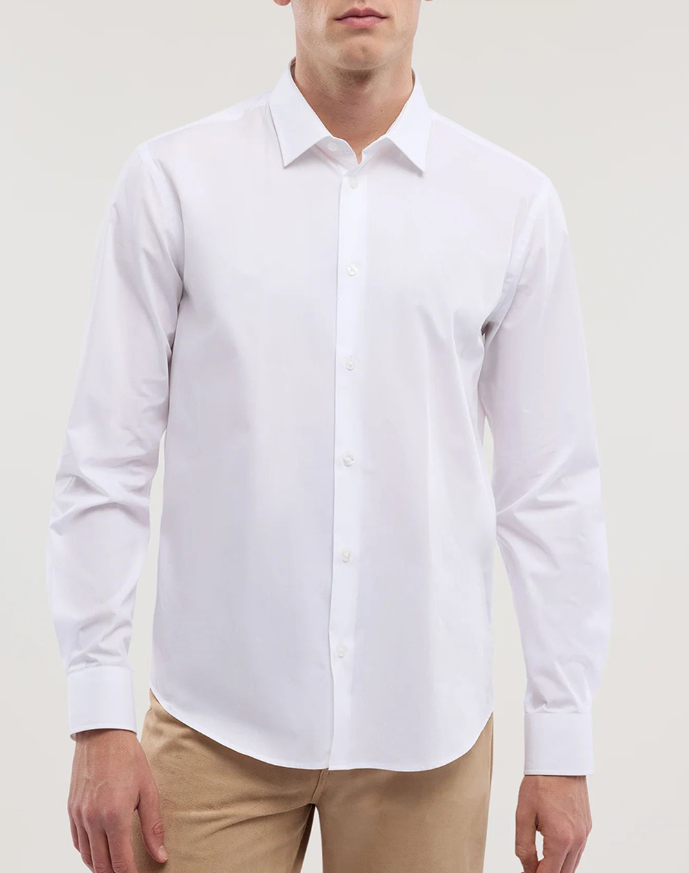 TRUSSARDI REGULAR FIT - POPELINE SHIRT MS100T10-001 White