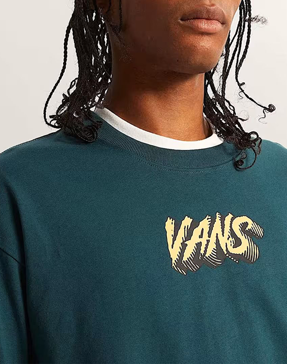 Vans Stone Swirl Loose Ss Te Vn000Vy1Frj1-Vnfrj Darkgreen ανδρικά ρούχα μπλούζες T-Shirt Politikos Shop Πολιτικός
