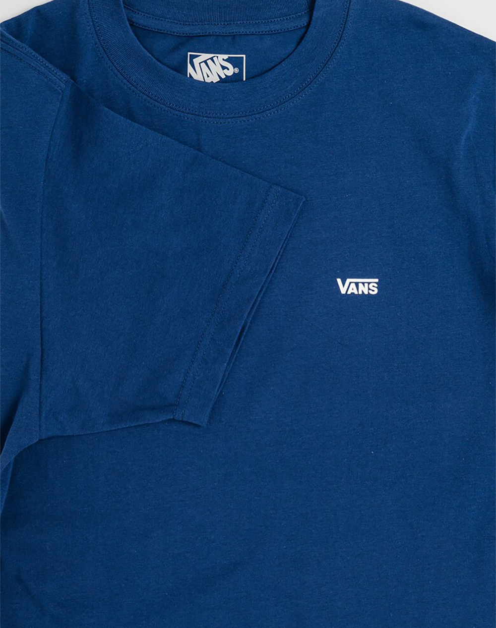 Vans Left Chest Ss Vn000R9Xfob1-Vnfob Indigo ανδρικά ρούχα μπλούζες T-Shirt Politikos Shop Πολιτικός