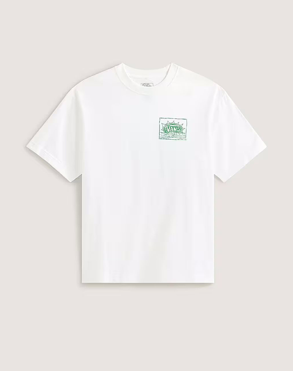 Vans Bright Day Ss Tee Vn000Trgwht1-Vnwht White ανδρικά ρούχα μπλούζες T-Shirt Politikos Shop Πολιτικός